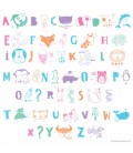 85 Letras Y Animales, Lightbox Letter Set A LITTLE LOVELY COMPANY